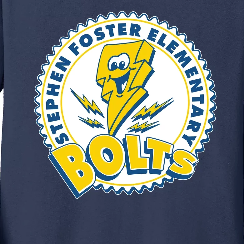 Stephen Foster Elementary Bolts Logo Kids Long Sleeve Shirt