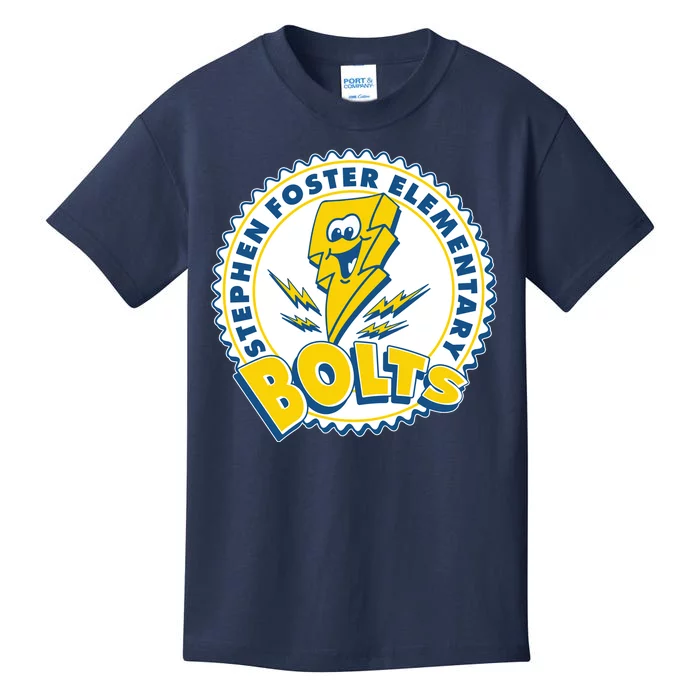 Stephen Foster Elementary Bolts Logo Kids T-Shirt