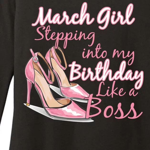 Stepping into March like a boss Womens CVC Long Sleeve Shirt