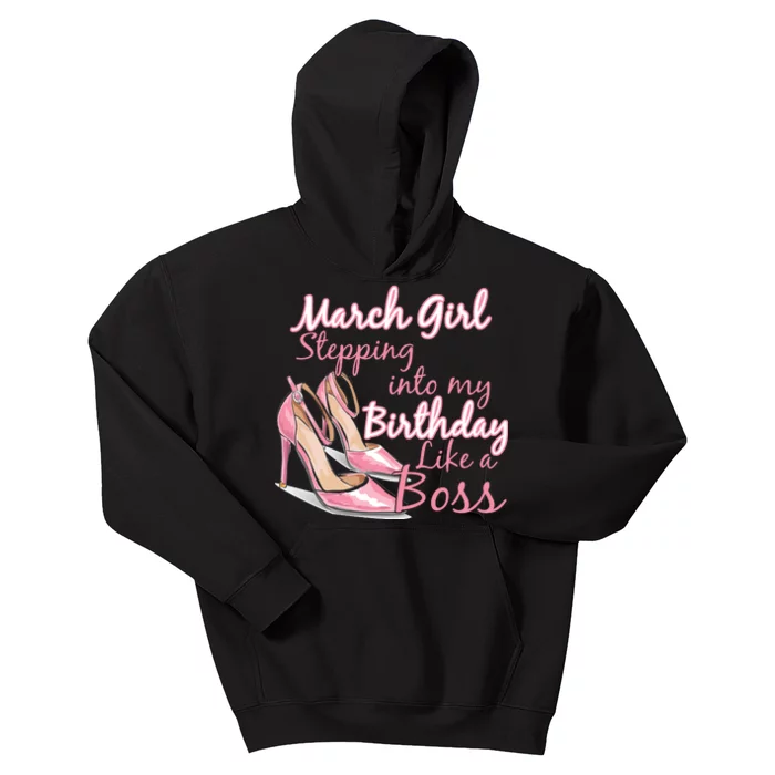 Stepping into March like a boss Kids Hoodie