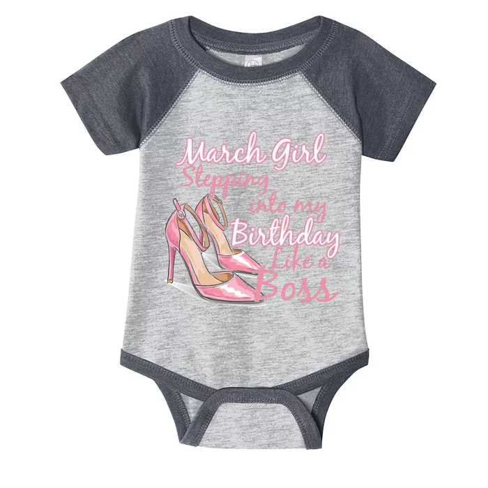 Stepping into March like a boss Infant Baby Jersey Bodysuit