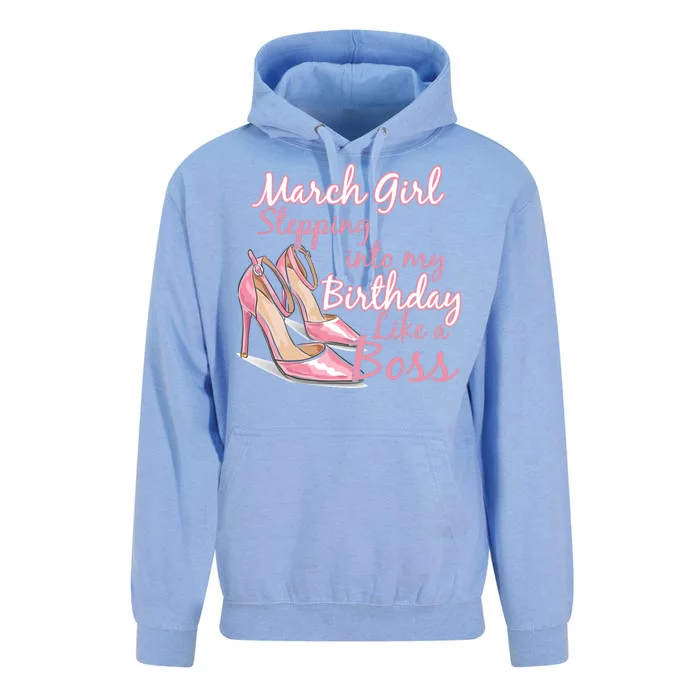 Stepping into March like a boss Unisex Surf Hoodie