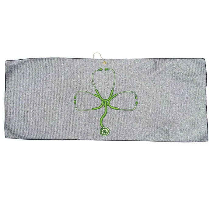 Stethoscope Clover Large Microfiber Waffle Golf Towel