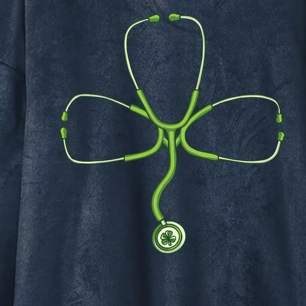 Stethoscope Clover Hooded Wearable Blanket