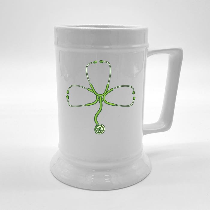 Stethoscope Clover Front & Back Beer Stein