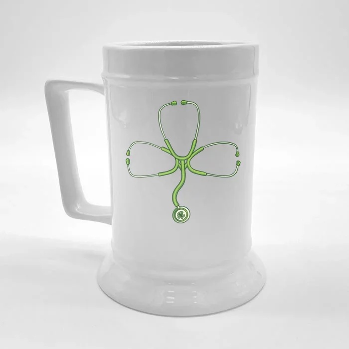 Stethoscope Clover Front & Back Beer Stein