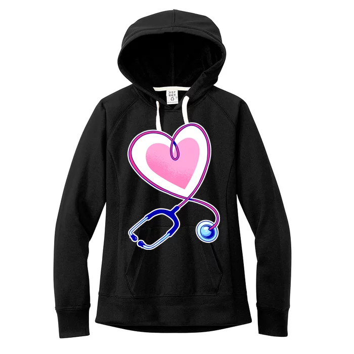 Stethoscope Heart Nursing Women's Fleece Hoodie