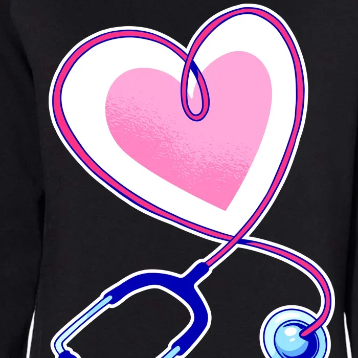 Stethoscope Heart Nursing Womens California Wash Sweatshirt