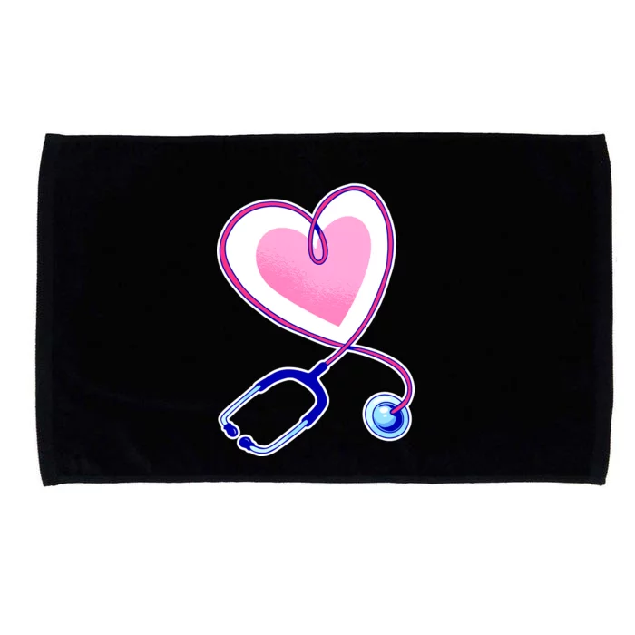 Stethoscope Heart Nursing Microfiber Hand Towel