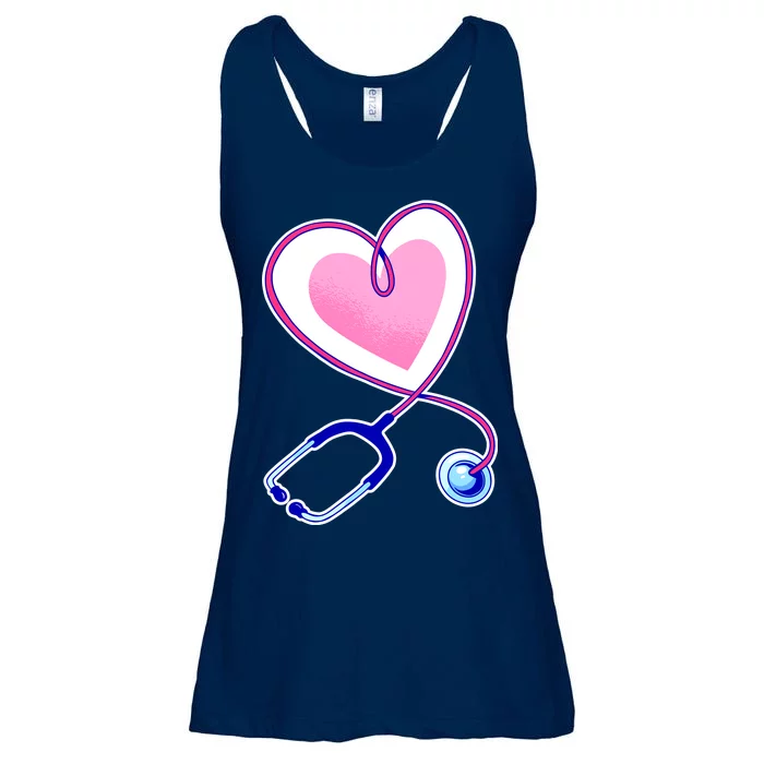 Stethoscope Heart Nursing Ladies Essential Flowy Tank