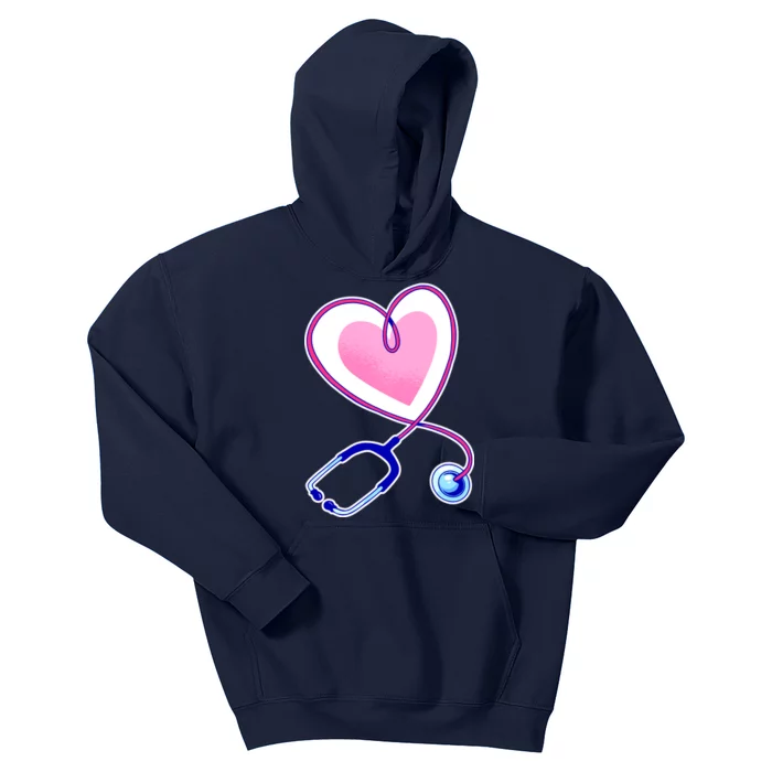 Stethoscope Heart Nursing Kids Hoodie