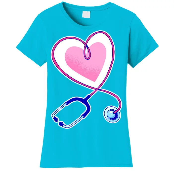 Stethoscope Heart Nursing Women's T-Shirt