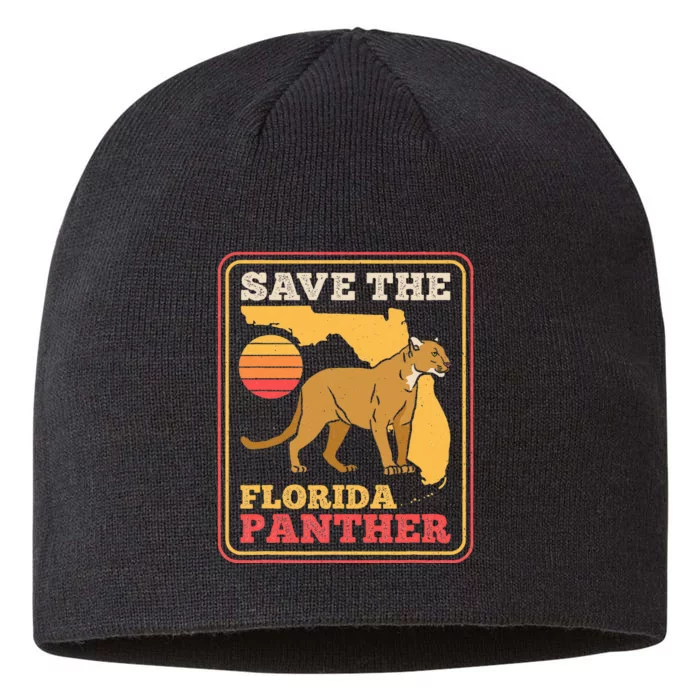 Save The Florida Panther Retro Wildlife Cougar 8 1/2in Sustainable Knit Beanie