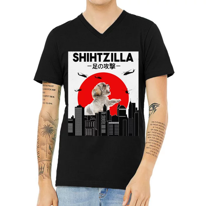 Shih Tzu Funny Shih Tzu Shih Tzu V-Neck T-Shirt