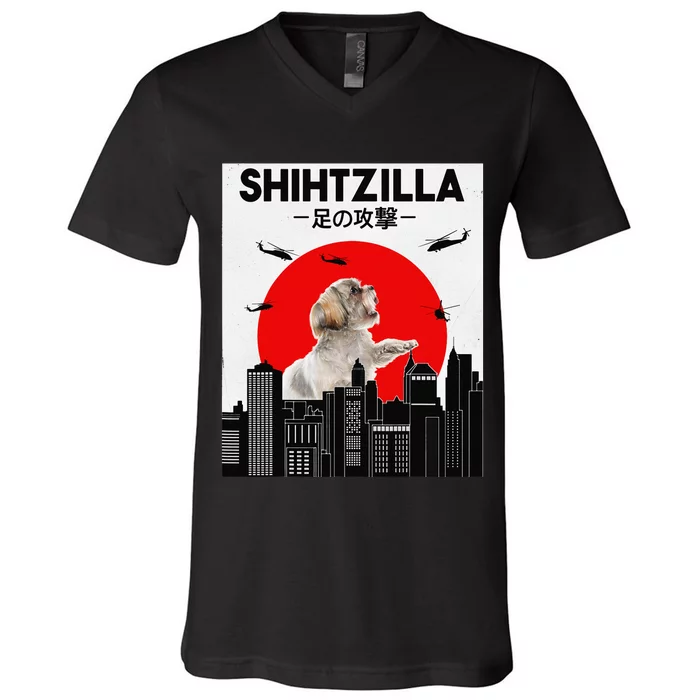 Shih Tzu Funny Shih Tzu Shih Tzu V-Neck T-Shirt