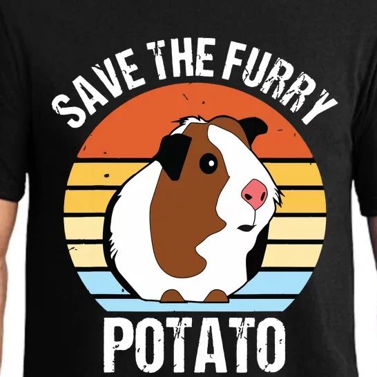 Save The Furry Potato Funny Guinea Pig Pajama Set