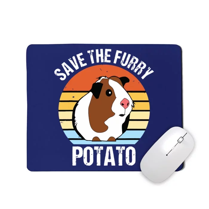 Save The Furry Potato Funny Guinea Pig Mousepad