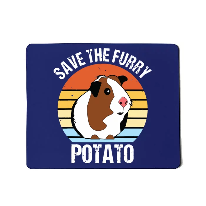 Save The Furry Potato Funny Guinea Pig Mousepad