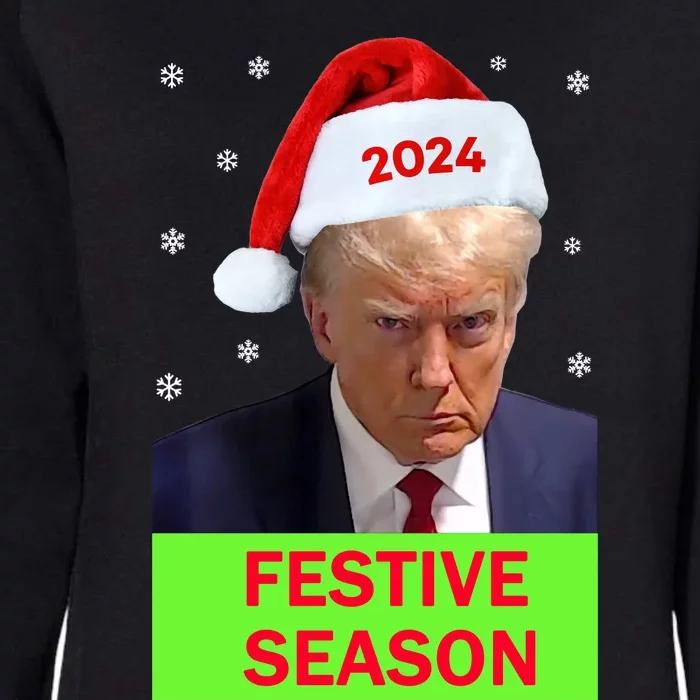 Santa Trump Festive Season Christmas Pro Trump Womens California Wash Sweatshirt