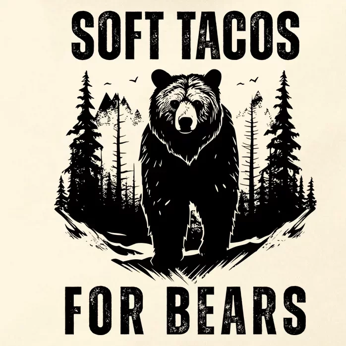 Soft Tacos For Bears Funny Camping Zip Tote Bag