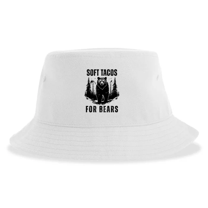 Soft Tacos For Bears Funny Camping Sustainable Bucket Hat