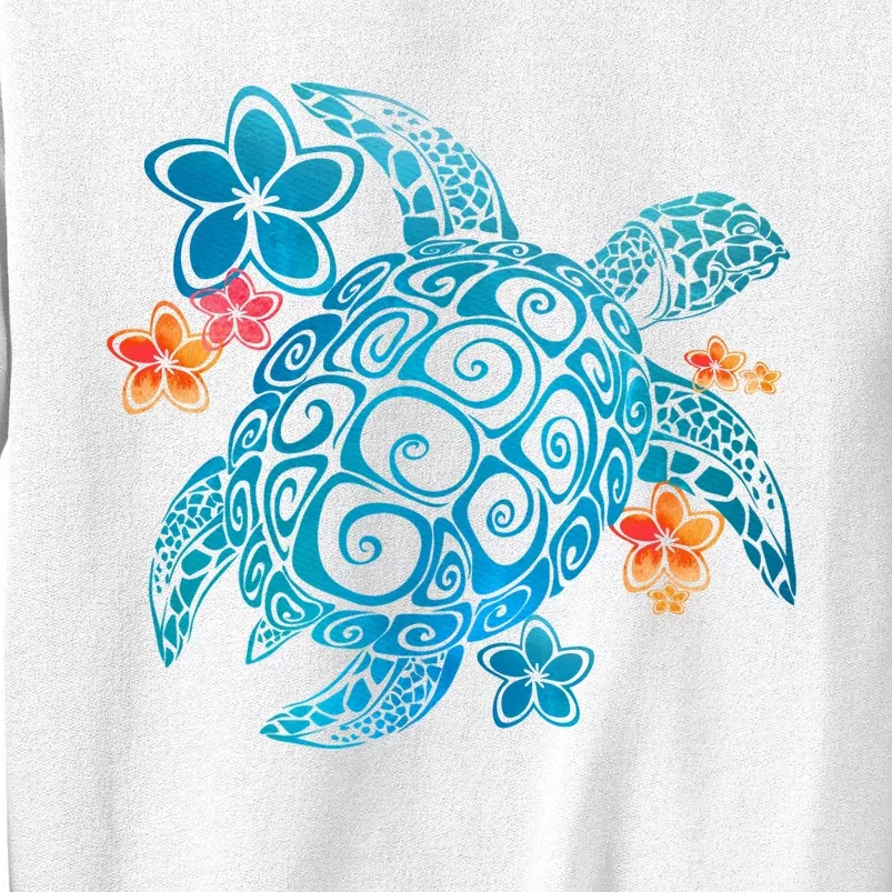 Sea Turtle Floral Tropical Pattern Sweatshirt