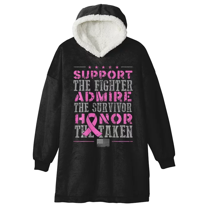 Support The Fighters Admire The Survivors Honor Hooded Wearable Blanket