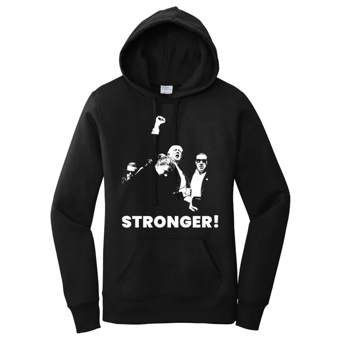 Stronger Trump Fight Support Women's Pullover Hoodie