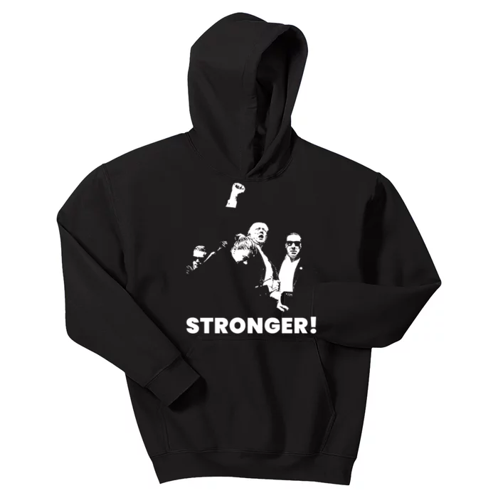 Stronger Trump Fight Support Kids Hoodie