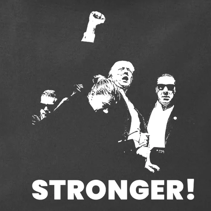 Stronger Trump Fight Support Zip Tote Bag