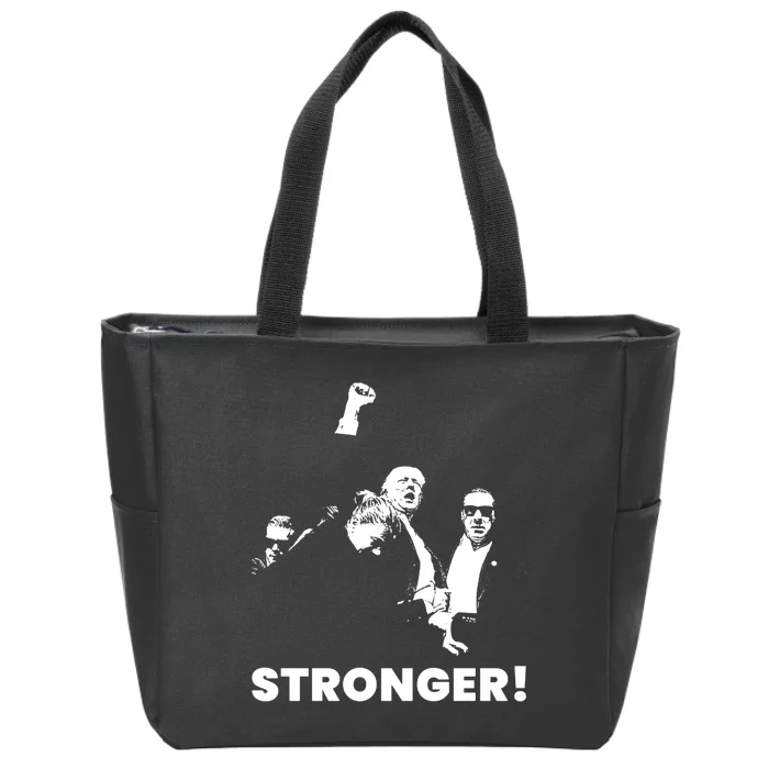 Stronger Trump Fight Support Zip Tote Bag