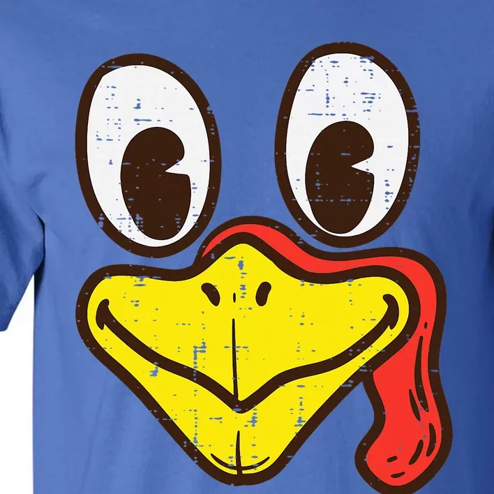 Silly Turkey Face Funny Thanksgiving Dinner Tall T-Shirt