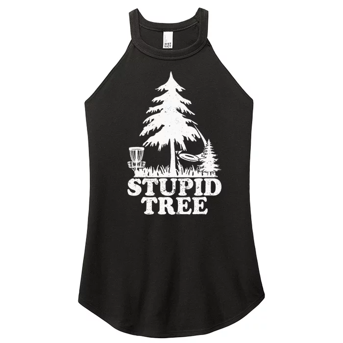 Stupid Tree Flying Disc Golf Team Player Women’s Perfect Tri Rocker Tank