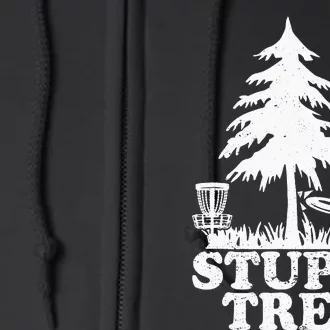 Stupid Tree Flying Disc Golf Team Player Full Zip Hoodie