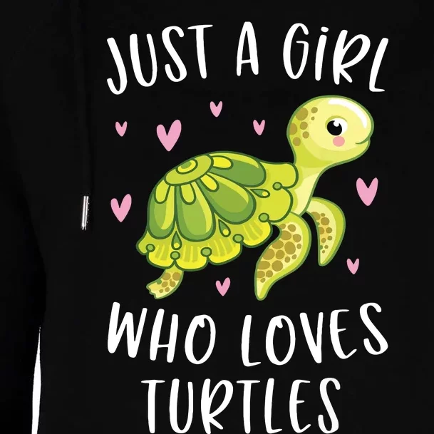 Sea Turtle For Girl Just A Girl Who Loves Turtles Womens Funnel Neck Pullover Hood