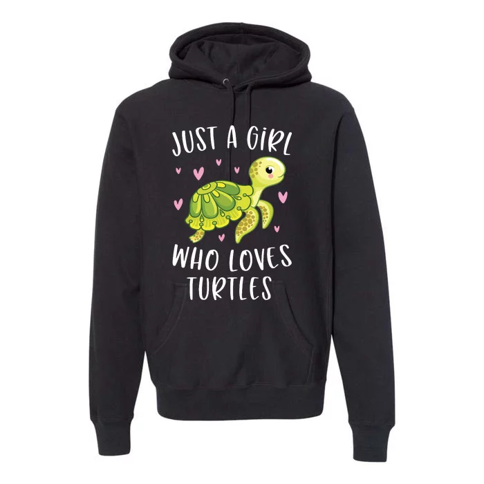 Sea Turtle For Girl Just A Girl Who Loves Turtles Premium Hoodie