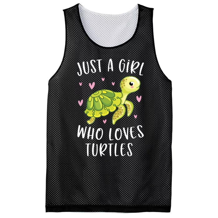 Sea Turtle For Girl Just A Girl Who Loves Turtles Mesh Reversible Basketball Jersey Tank