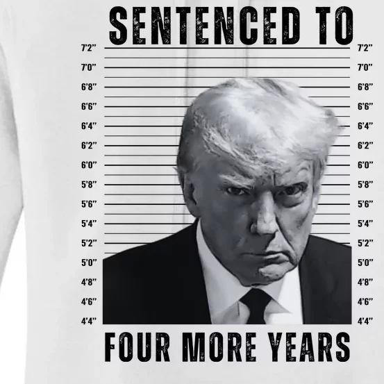 Sentenced To Four More Years Funny President Mugshot Women's Pullover Hoodie