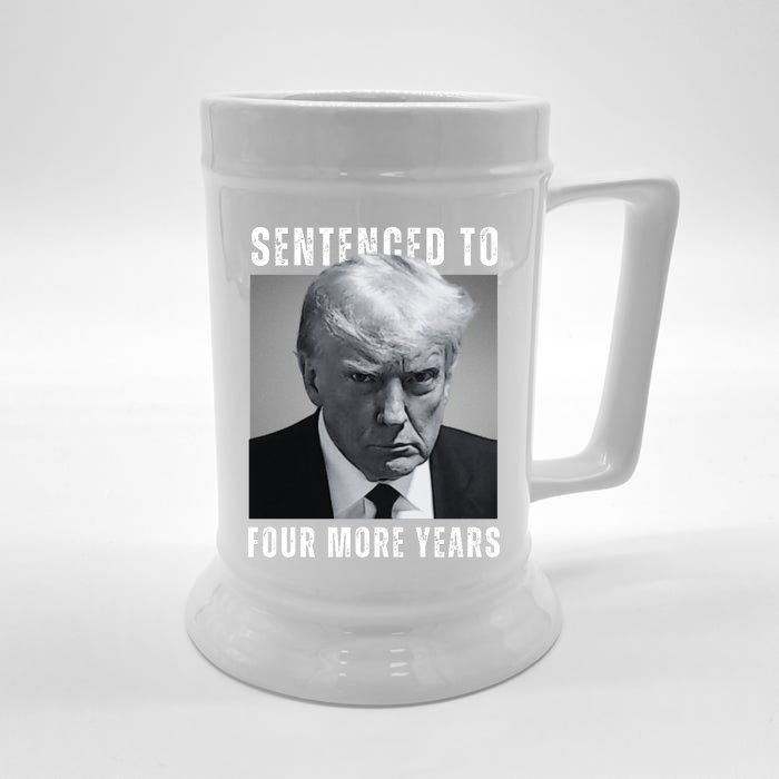 Sentenced To Four More Years Funny Mugshot Front & Back Beer Stein