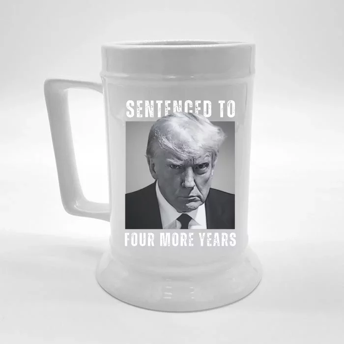 Sentenced To Four More Years Funny Mugshot Front & Back Beer Stein