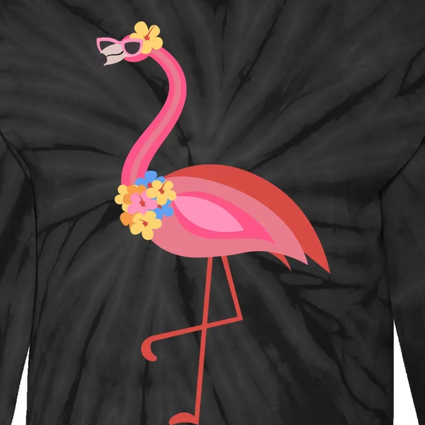 Summer Tropical Flamingo Sublimation SVG, PNG, Cut Files Tie-Dye Long Sleeve Shirt