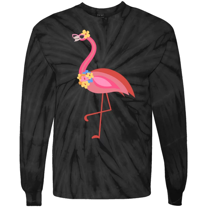 Summer Tropical Flamingo Sublimation SVG, PNG, Cut Files Tie-Dye Long Sleeve Shirt