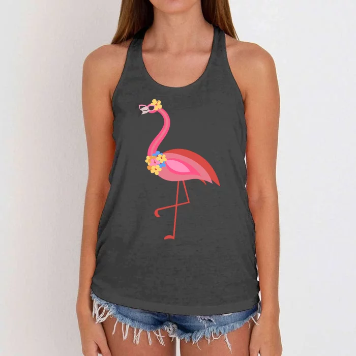 Summer Tropical Flamingo Sublimation SVG, PNG, Cut Files Women's Knotted Racerback Tank