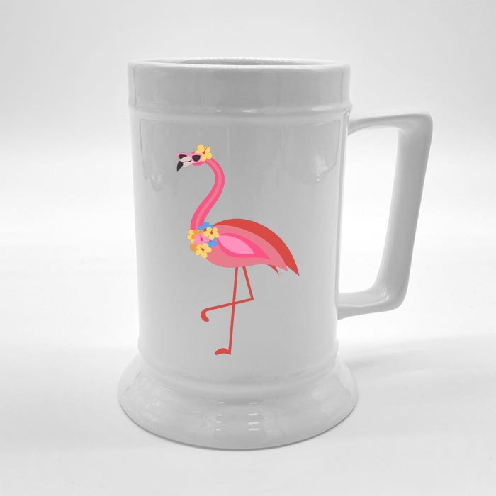 Summer Tropical Flamingo Sublimation SVG, PNG, Cut Files Front & Back Beer Stein