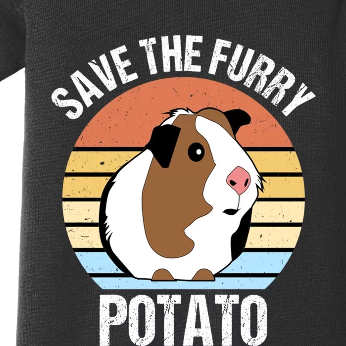 Save The Furry Potato Funny Guinea Pig Baby Bodysuit