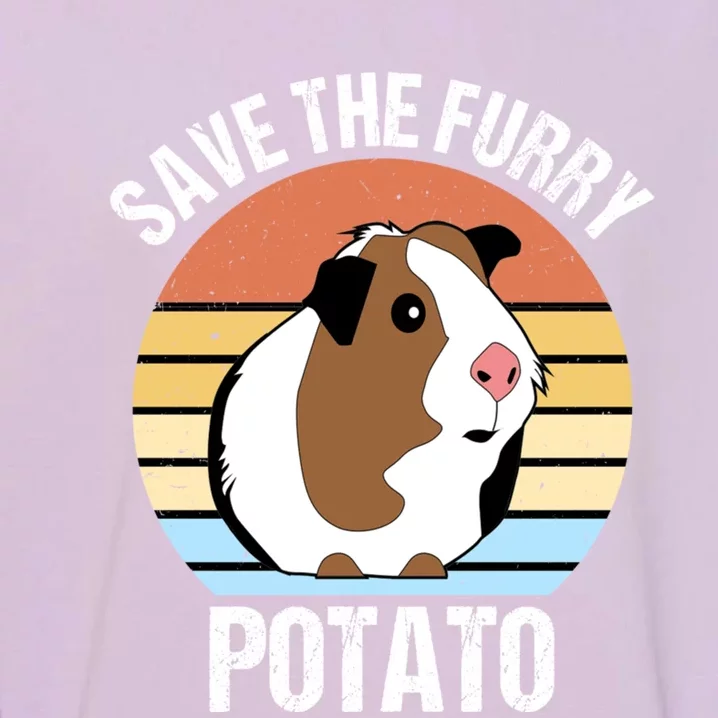 Save The Furry Potato Funny Guinea Pig Garment-Dyed Sweatshirt