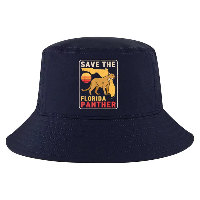 Save The Florida Panther Retro Wildlife Cougar Cool Comfort Performance Bucket Hat