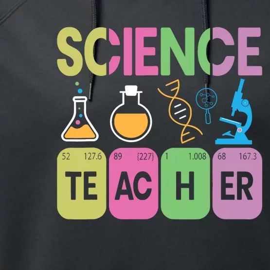 Science Teacher Funny Periodic Table Elements Graphic Performance Fleece Hoodie