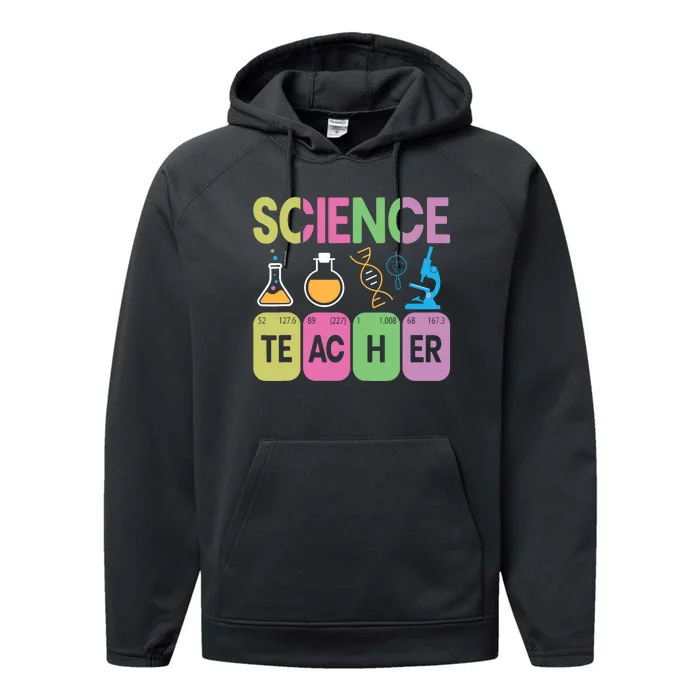 Science Teacher Funny Periodic Table Elements Graphic Performance Fleece Hoodie