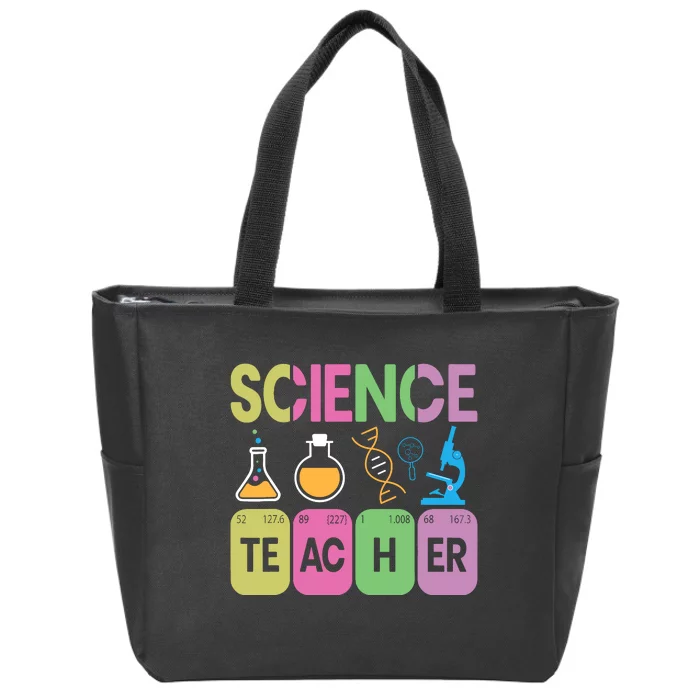 Science Teacher Funny Periodic Table Elements Graphic Zip Tote Bag